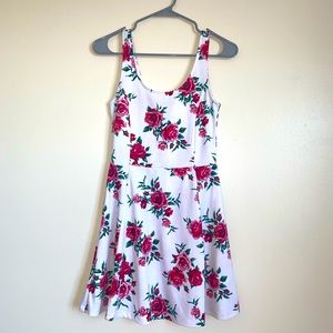 White & Red Flower Dress